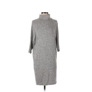 Bobeau Heather Gray High Neck Sweater Dress Size M